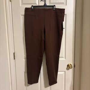 Wonderly Brown Pull-On Slim Trousers